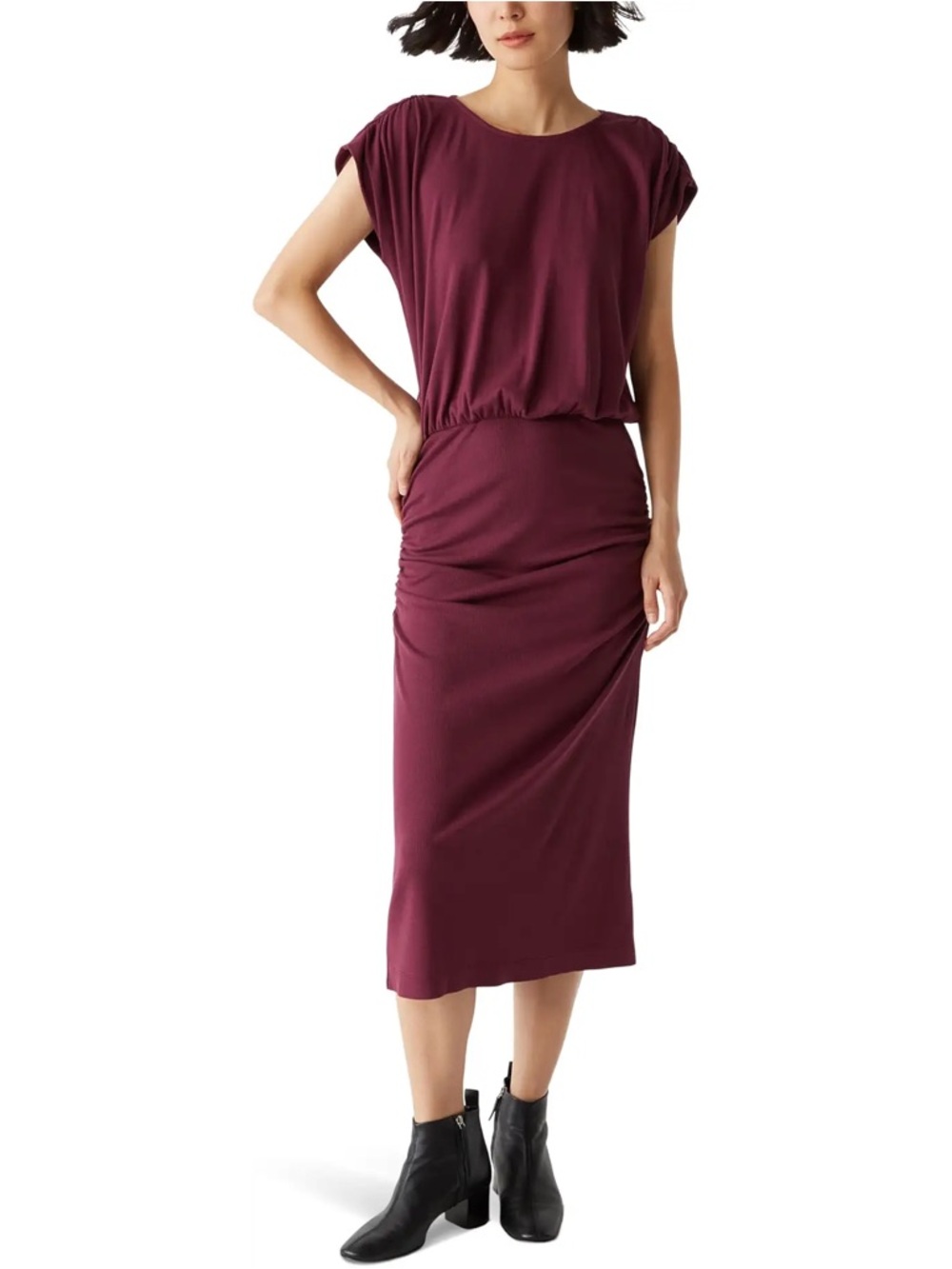 Michael Stars Pippa Gathered Empire Midi Dress